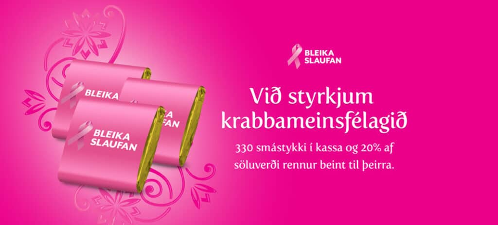 Nóa smástykki til stuðnings Bleiku slaufunni