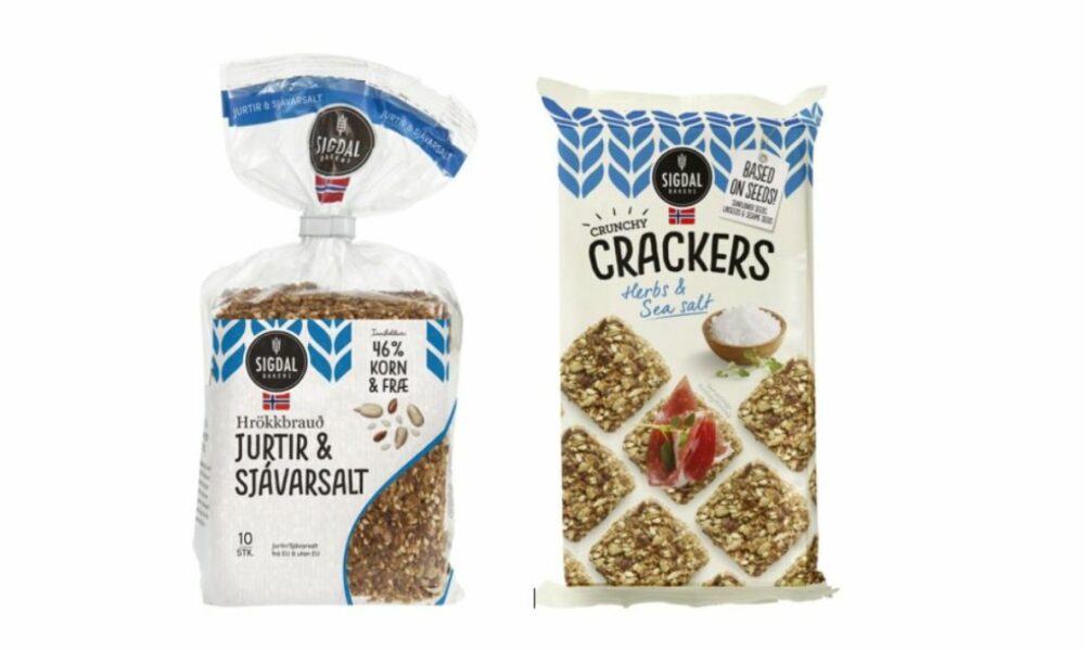 Hrökkbrauð - Jurtir & sjávarsalt og Crunchy Crackers - Herbs & Sea Salt frá Sigdal Bakeri