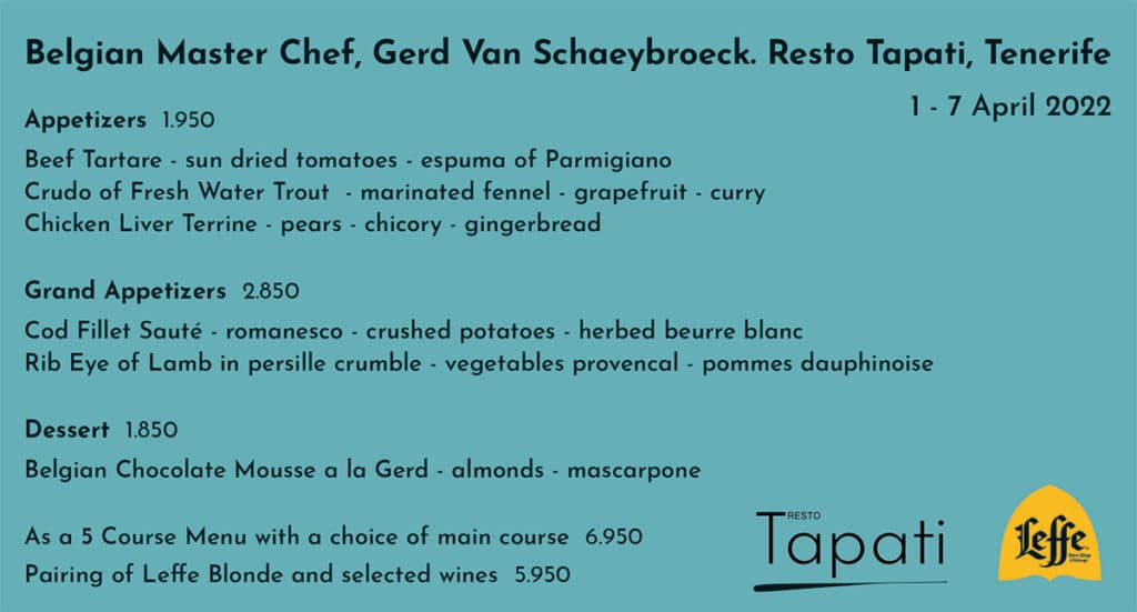 Gerd Van Schaeybroec - Resto Tapat - Palm Mar - Tenerife