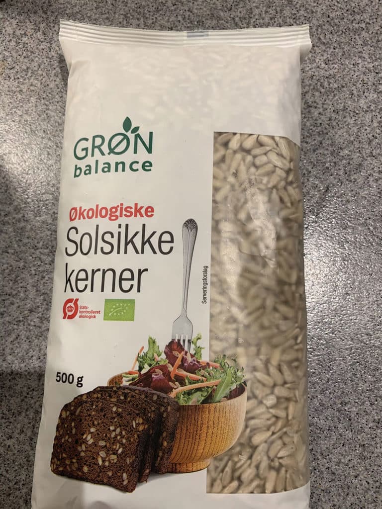 Grön balance sólblómafræ