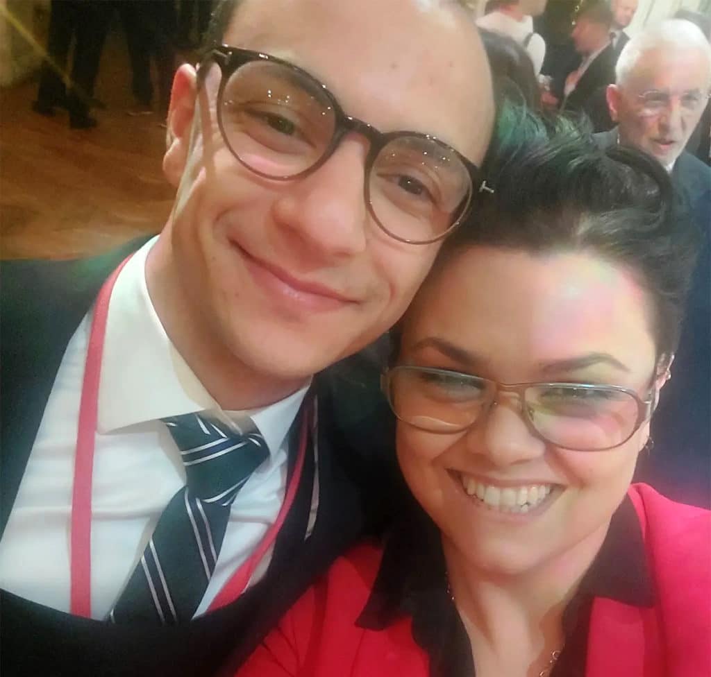 Manuel Schembri og Alba E H Hough forseti Vínþjónasamtaka Íslands. Mynd: Alba E H Hough