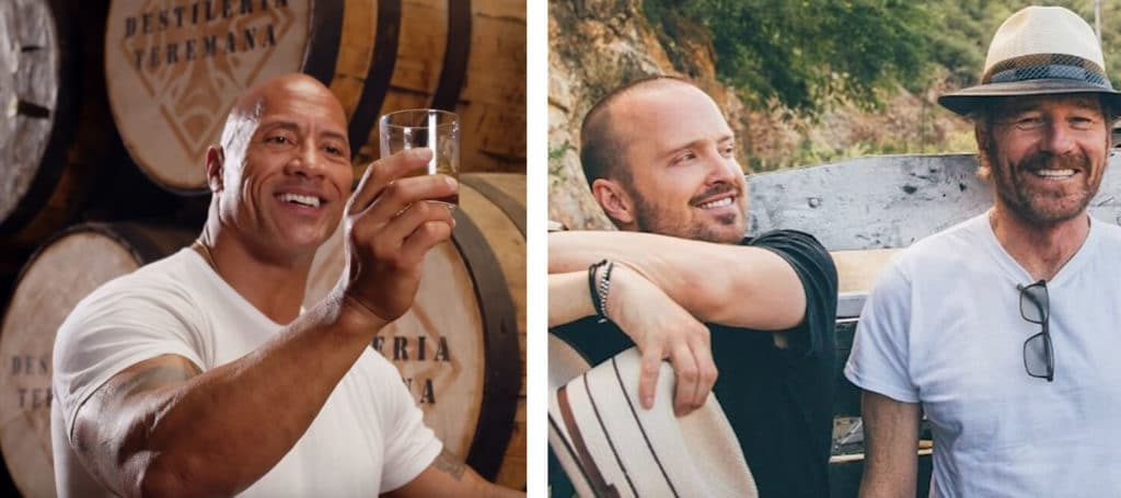 Dwayne Johnson, Aaron Paul og Bryan Cranston