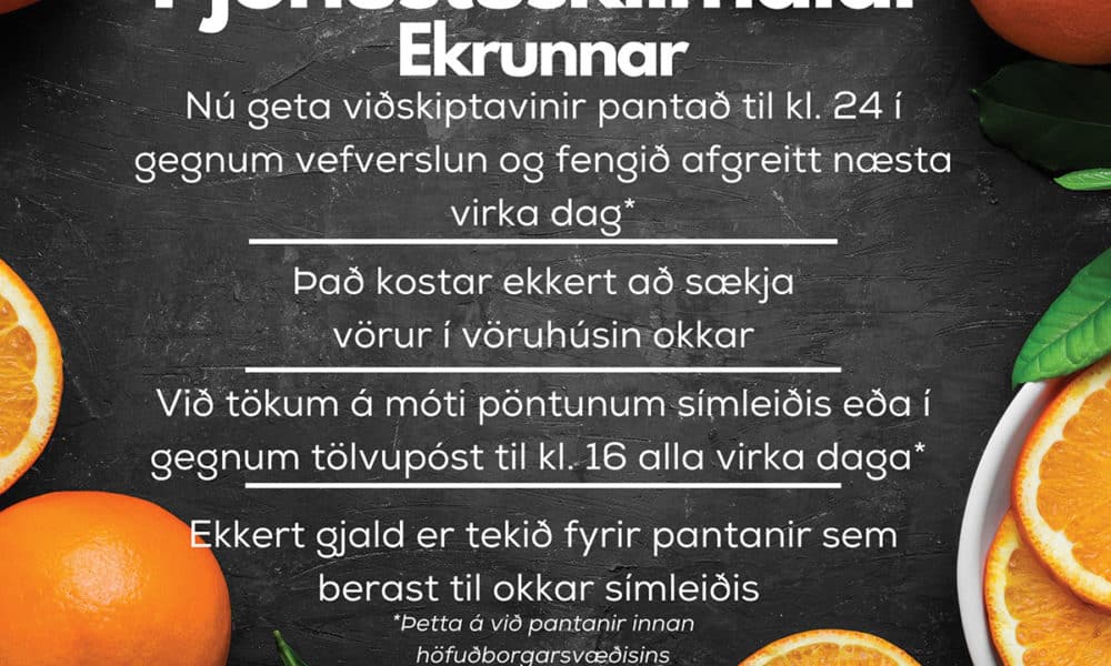 Aukin þjónusta - Ekran