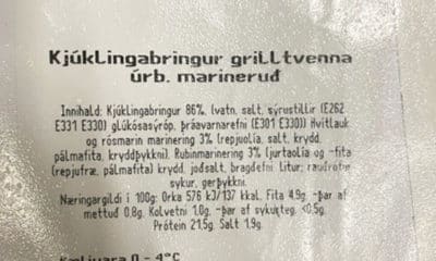 Innköllun á kjúklingabringum vegna gruns um salmonellu