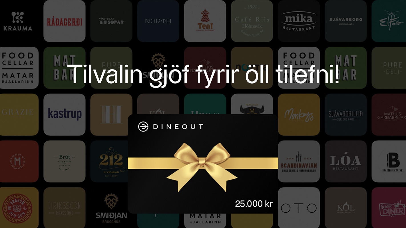 Frábær jólagjöf fyrir þína starfsmenn - Dineout gjafabréf