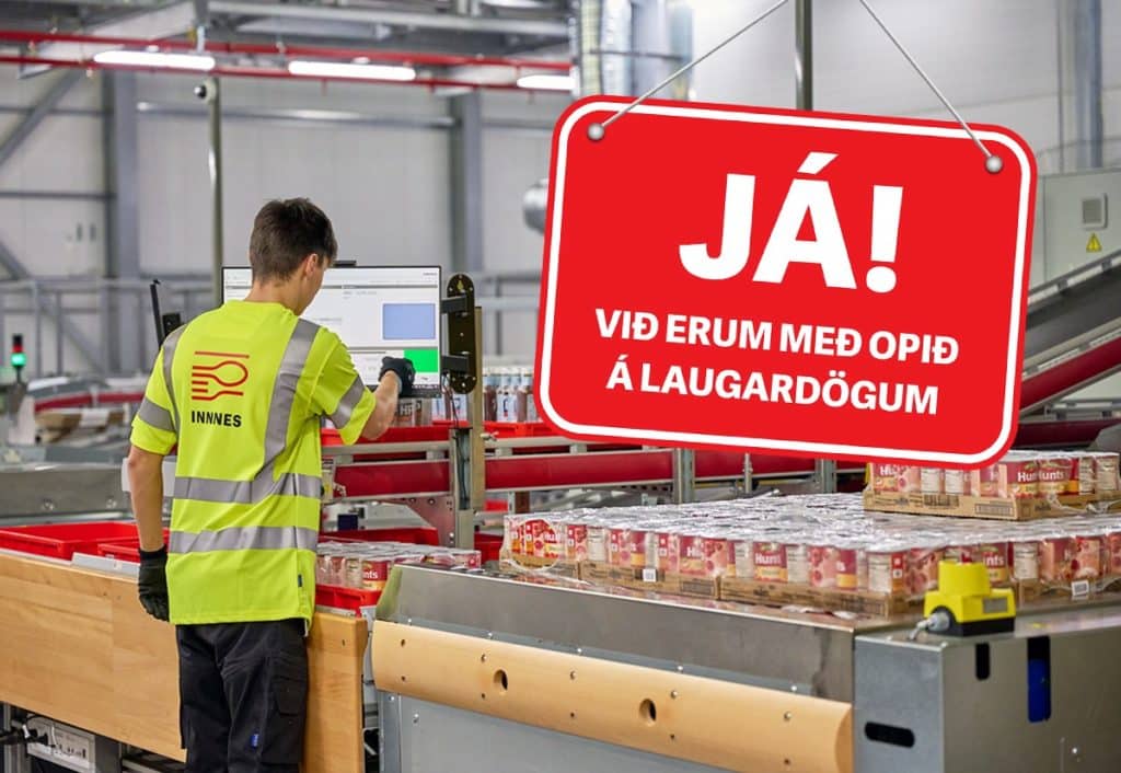 Já! Við erum með opið á laugardögum