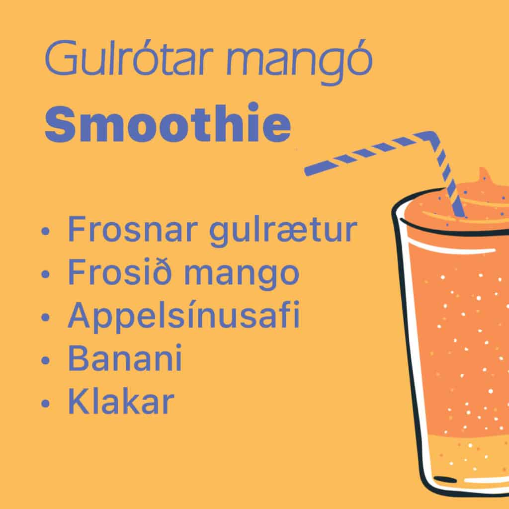 Frosnir ávextir gera ferskan smoothie - Uppskriftir