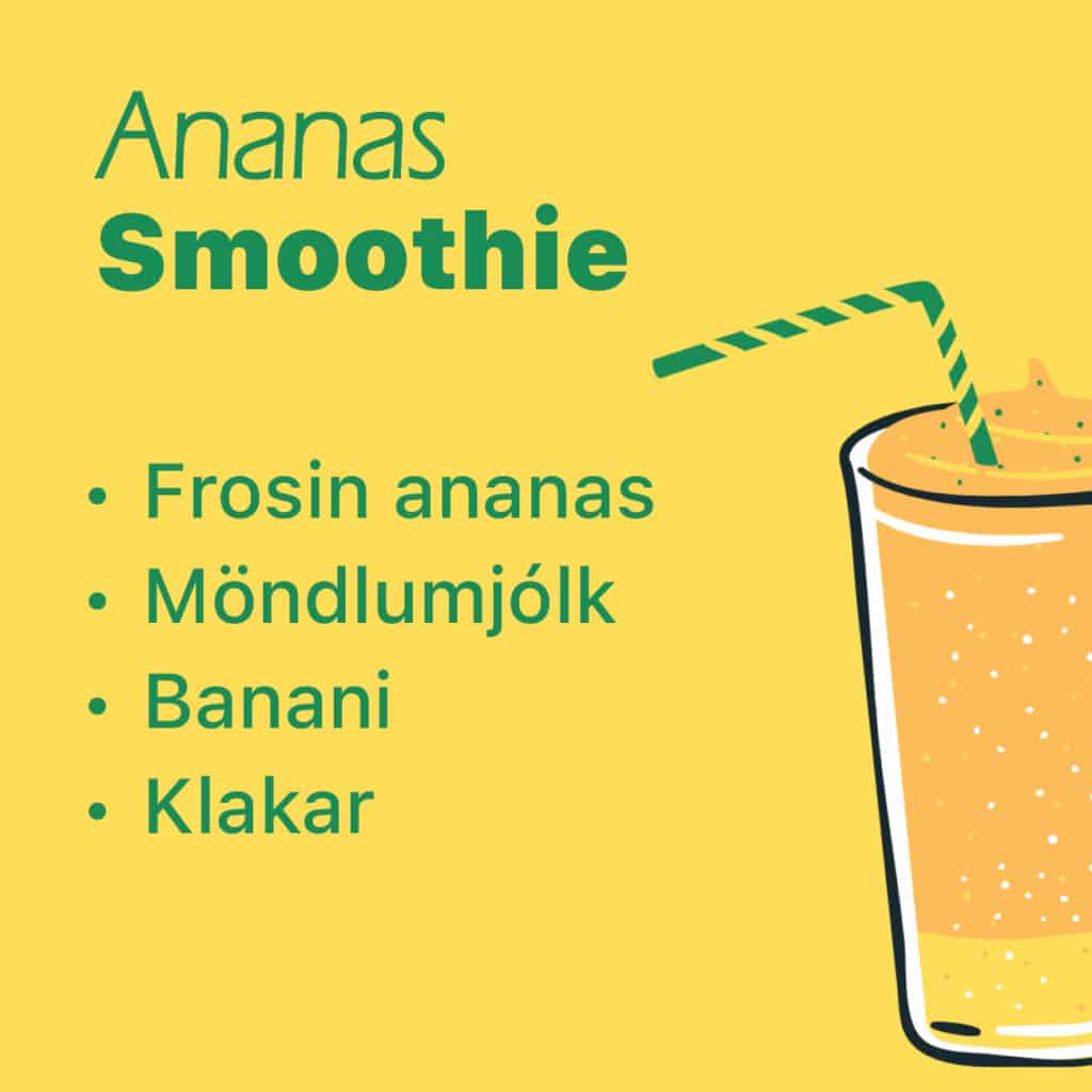 Frosnir ávextir gera ferskan smoothie - Uppskriftir