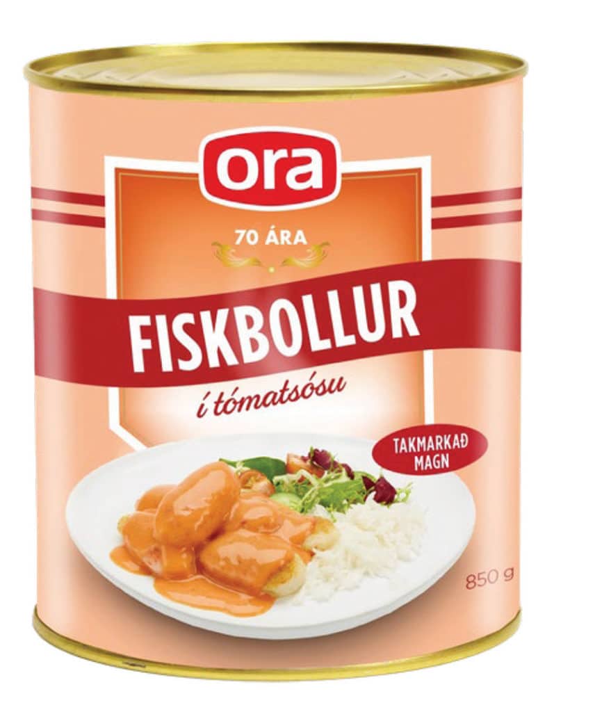 Vanmerkur ofnæmis- og óþolsvaldur á Ora fiskibollum í tómatsósu