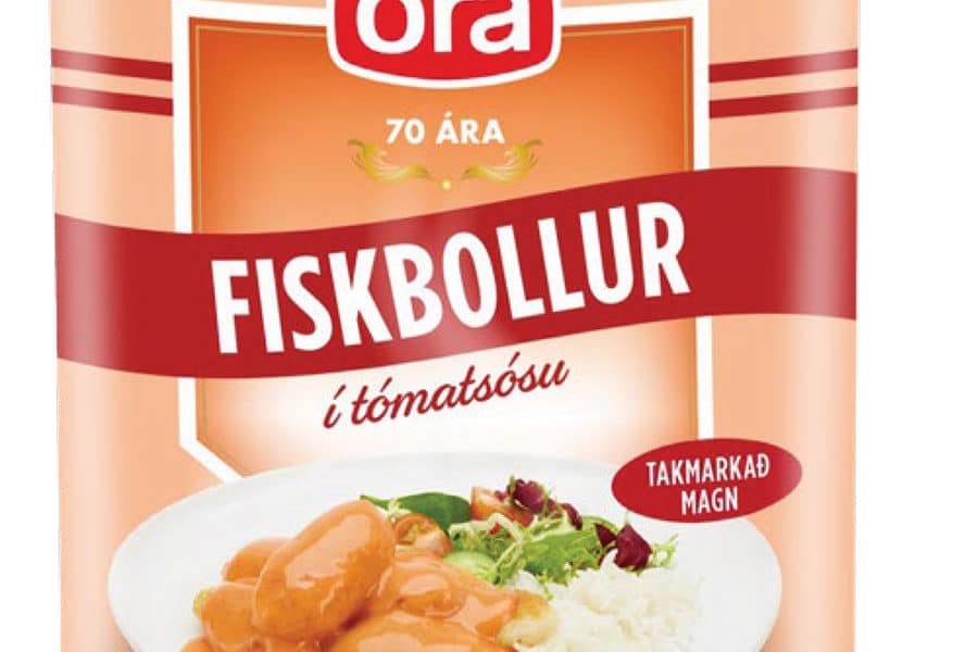 Vanmerkur ofnæmis- og óþolsvaldur á Ora fiskibollum í tómatsósu