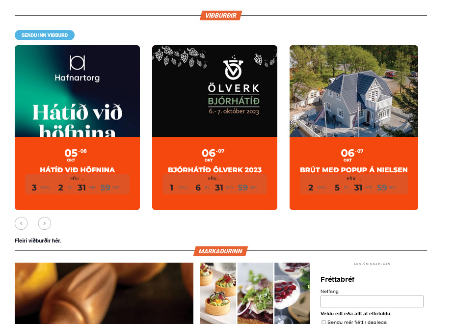 Ertu að skipuleggja viðburð? - Sendu inn viðburð þér að kostnaðarlausu