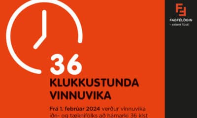 Vinnuvikan 36 stundir frá 1. febrúar 2024