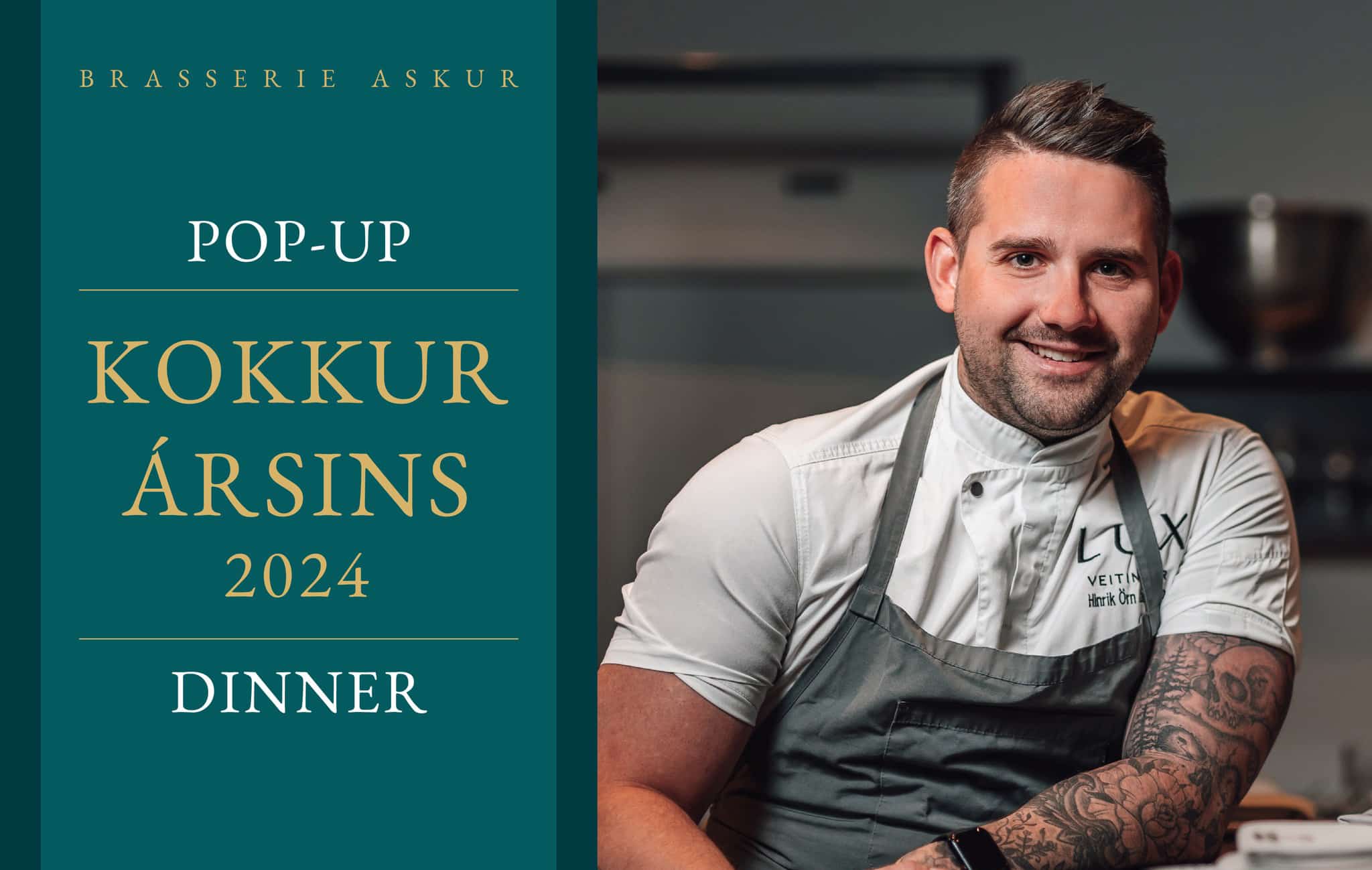 Nýkringdur Kokkur Ársins með Pop-Up á Brasserie Aski