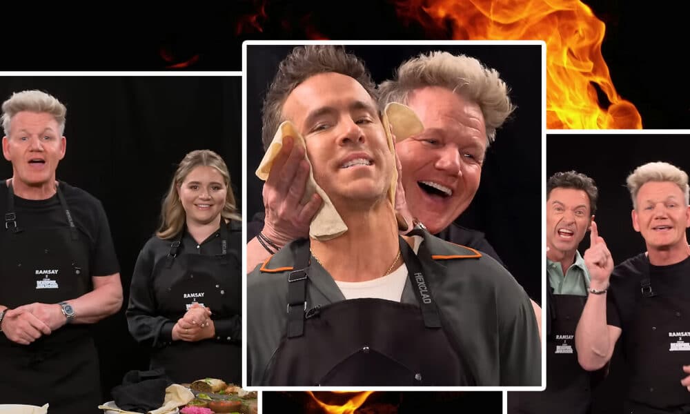 Stórstjörnur í matreiðslukeppni - Vídeó - Stórstjörnurnar Hugh Jackman, Ryan Reynolds, Gordon Ramsay og dóttir hans Matilda Ramsay