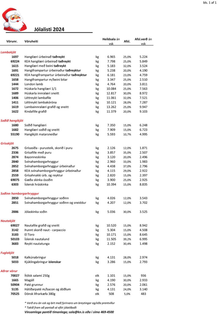 Mánaðartilboð og jólalisti með dúndur afslátt