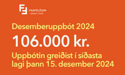 Desemberuppbót árið 2024 - Uppbótin er kr. 106.000