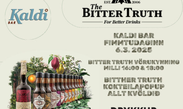 The Bitter Truth kynning og PopUp á Kalda bar