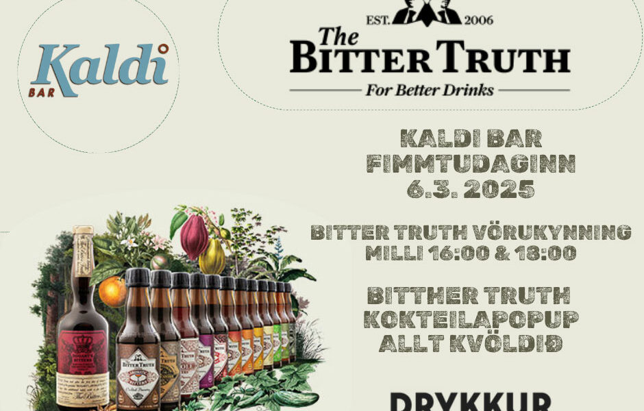 The Bitter Truth kynning og PopUp á Kalda bar