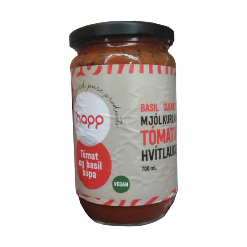 Neytendur varaðir við: Glerbrot í HaPP tómat- og basil súpu