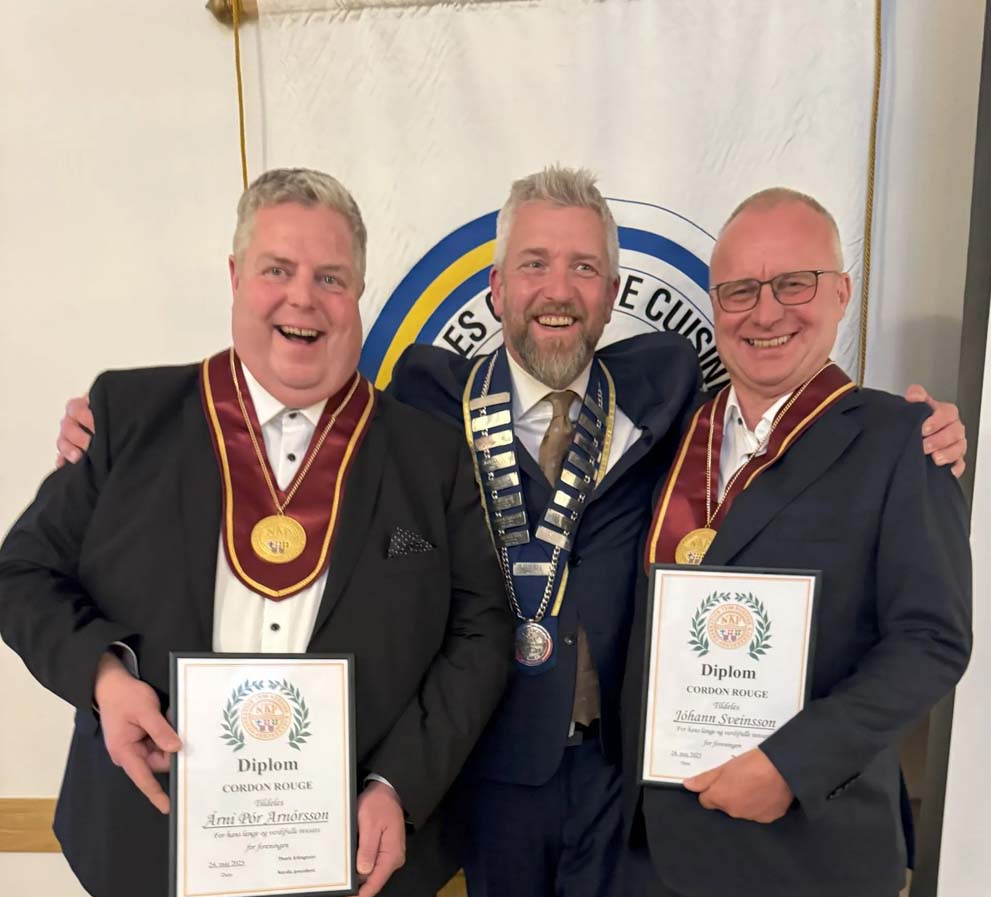 Heiður og viðurkenning: Íslenskir kokkar fá Cordon Rouge orðu í Svíþjóð