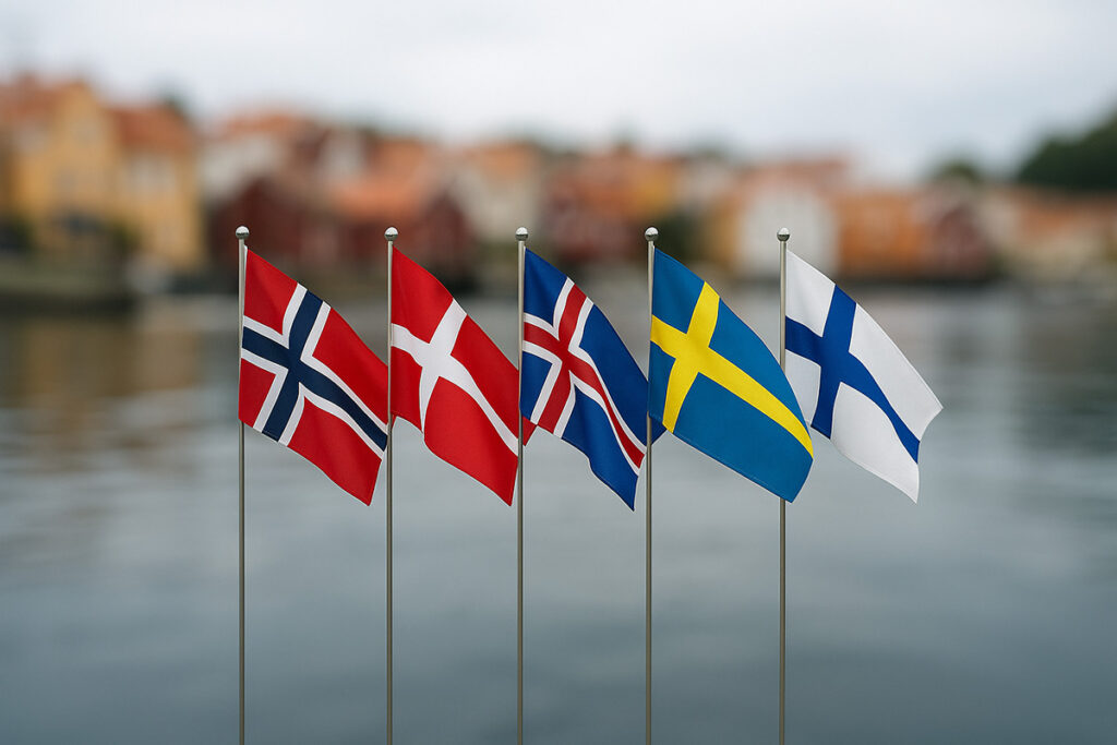 Norrænu þjóðfánarnir - Þjóðfánar Norðurlandanna