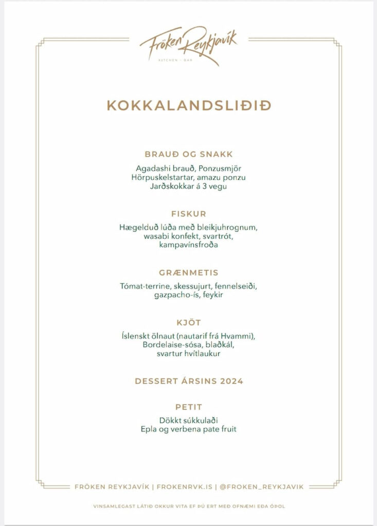Kokkalandsliðið tekur yfir eldhúsið á Fröken Reykjavík – Einstakt kvöld með matargerð á heimsmælikvarða