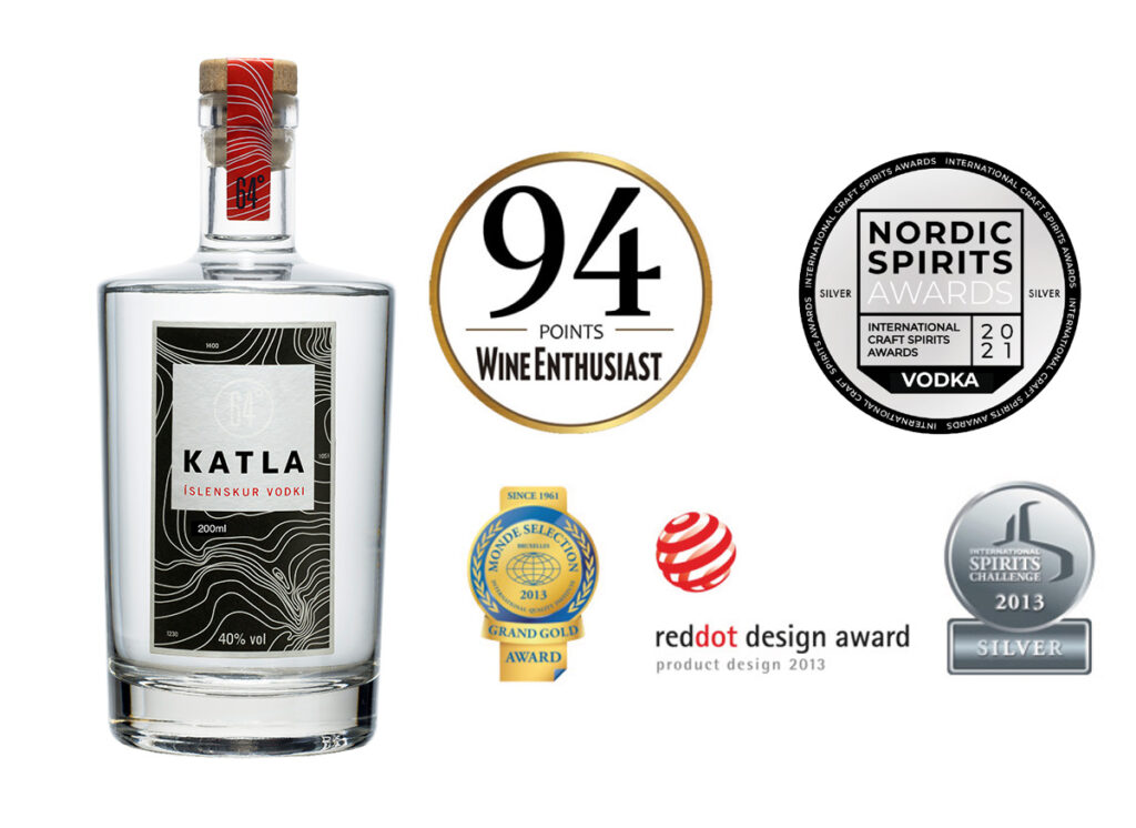 Katla vodka viðurkenndur af Wine Enthusiast sem einn af bestu vodkum í heimi