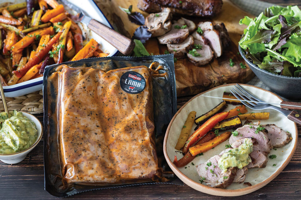 Uppskrift: lambafille með hunangsbökuðu grænmeti