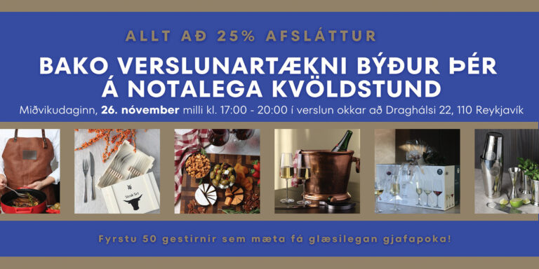 Bako Verslunartækni býður til notalegrar kvöldstund með tilboðum og veitingum