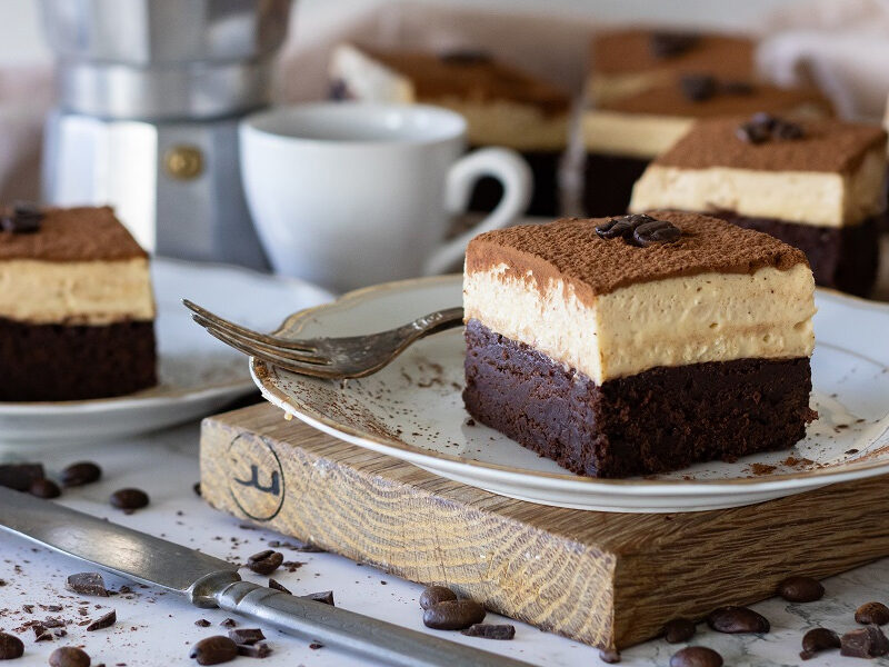 Tiramisú brownies með silkimjúku mascarpone kremi