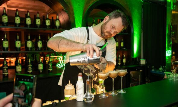 Heimir Morthens bar sigur úr býtum í fyrra með kokteilinn Irishman.