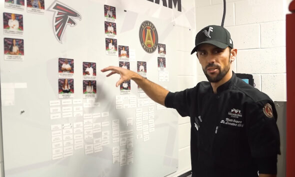 Eldhús í ofurkeyrslu: 1.000 starfsmenn umbreyta Mercedes-Benz Stadium á innan við 18 klukkustundum