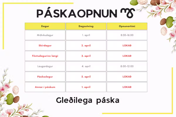 Mjólkursamsalan tilkynnir páskaopnun