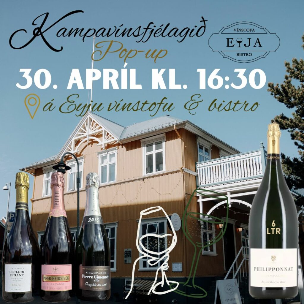 Kampavínskvöld fram undan á Eyju vínstofu á Akureyri