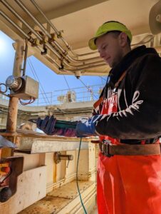 Ísak kokkur galdraði fram hátíðarmat fyrir áhöfn Björgúlfs EA 312