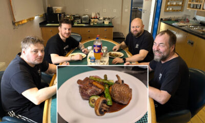 Ísak kokkur galdraði fram hátíðarmat fyrir áhöfn Björgúlfs EA 312