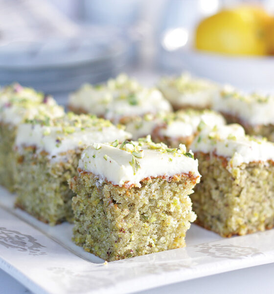 Pistasíu- og sítrónukaka sem bráðnar í munni