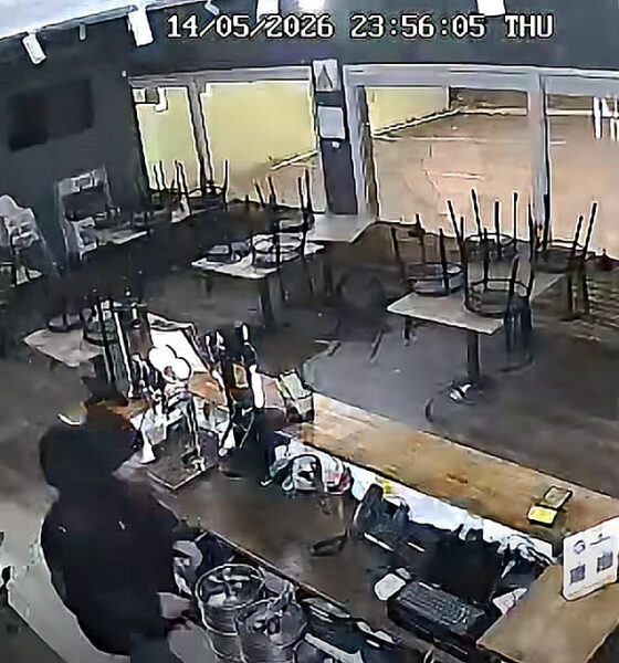 Brotist inn á veitingastaðinn Glóstein. Kannast einhver við manninn sem braust inn?