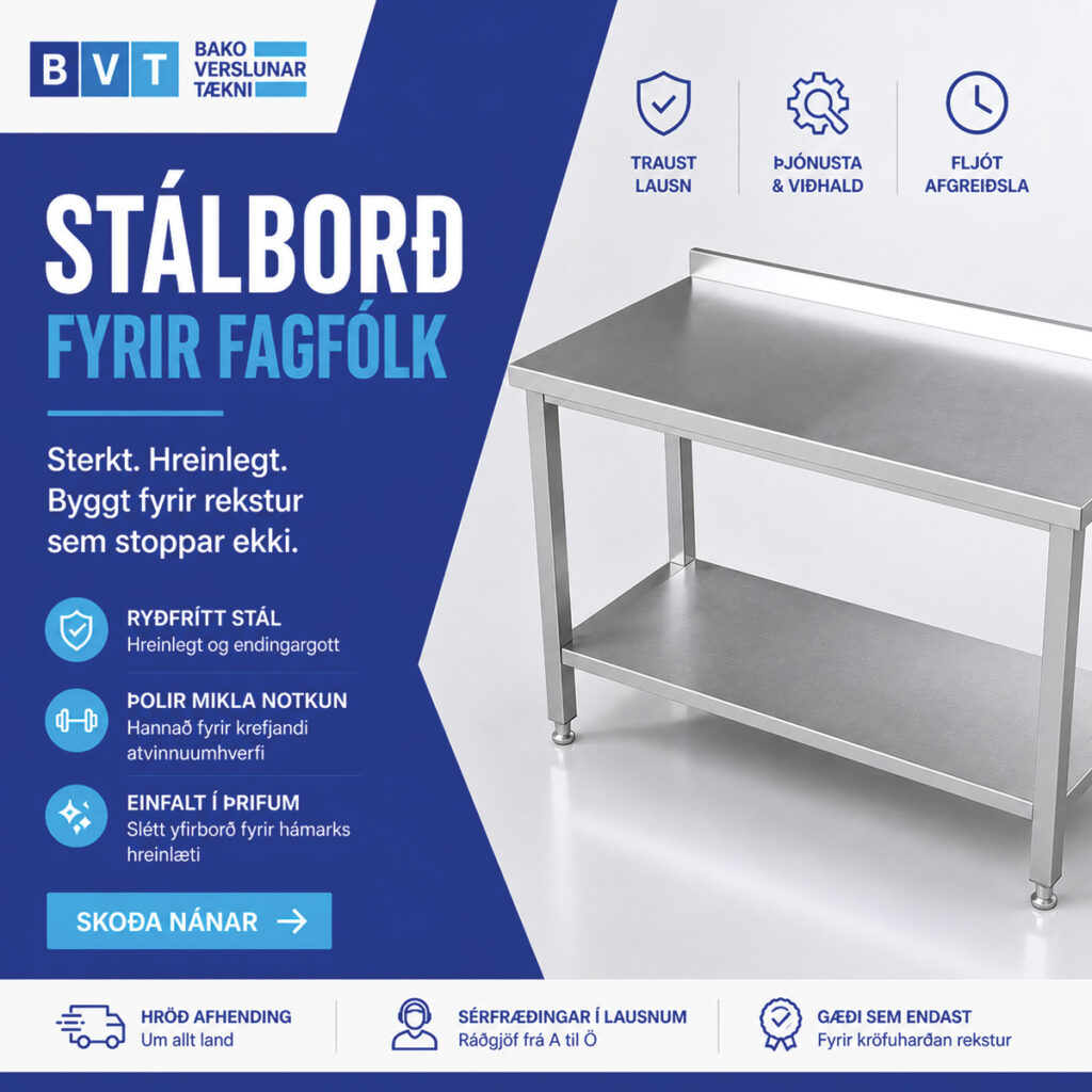 Stálborð á afslætti – fyrstur kemur, fyrstur