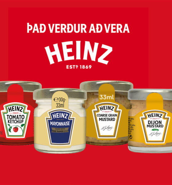 Heinz sósur í 33 ml. Hentugt fyrir hótel, gistiheimili og veitingarekstur