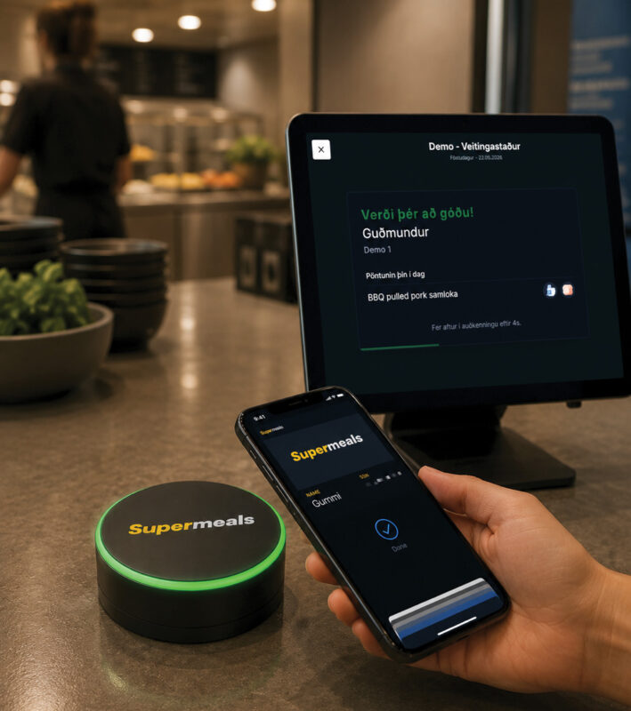 SuperMeals heldur áfram að þróast: kiosk-lausn tilbúin og símaveski á loka metrum