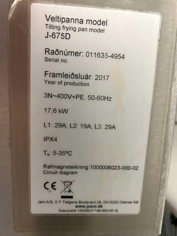 Vönduð JÖNI veltipanna til sölu
