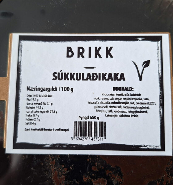 Brikk súkkulaðikaka innkölluð