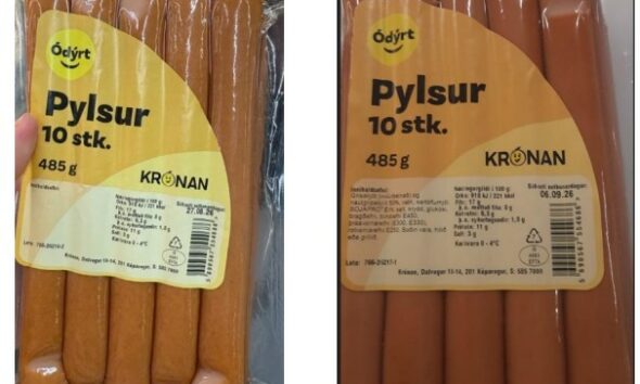 Innihaldsupplýsingar vantar á Krónu pylsur
