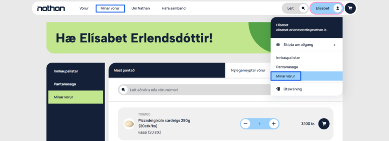 Nathan kynnir nýja virkni sem flýtir fyrir daglegum innkaupum